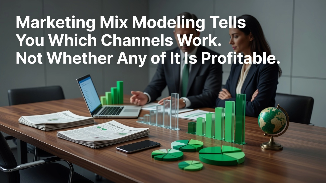 Professional header image for industry analysis: Marketing Mix Modeling Tells You Which Channels Work. Not...